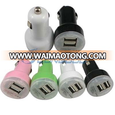 Mini usb Car Charger for iPad for iPhone 4G 4S for iPod, Dual USB port