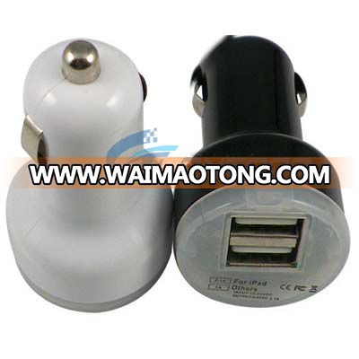 2 USB port car charger for ipad/for iPhone 4G/4S/for iPod